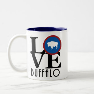 LOVE Buffalo Wyoming 11oz Two-Tone Coffee Mug