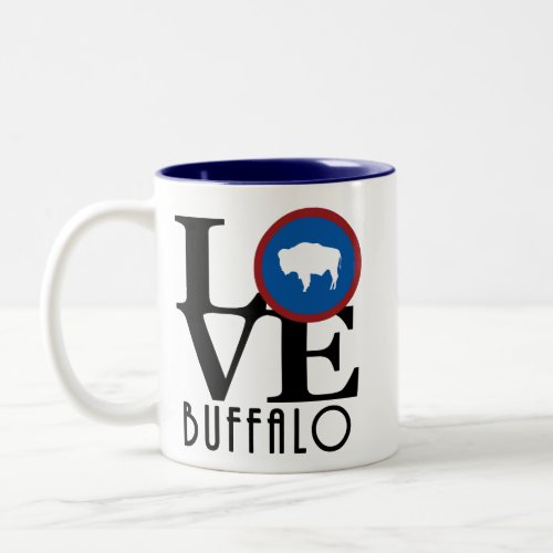 LOVE Buffalo Wyoming 11oz Two_Tone Coffee Mug
