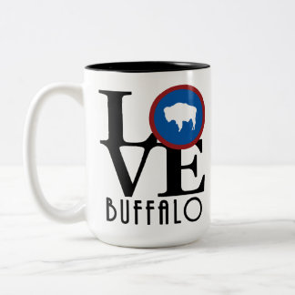 LOVE Buffalo Wyoming Two-Tone Coffee Mug
