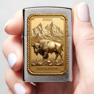 Love Buffalo's Golden Cord Frontier Zippo Lighter