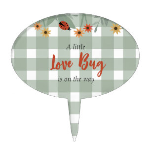 Love Bug Baby Shower Cupcake Toppers