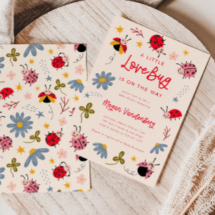 Love Bug Baby Shower Invitation Insect Invite