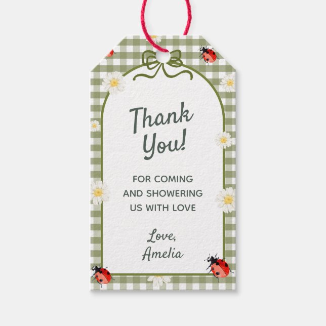 Love Bug Baby Shower Thank You Tag (Front)