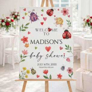 Love Bug Baby Shower Welcome Sign