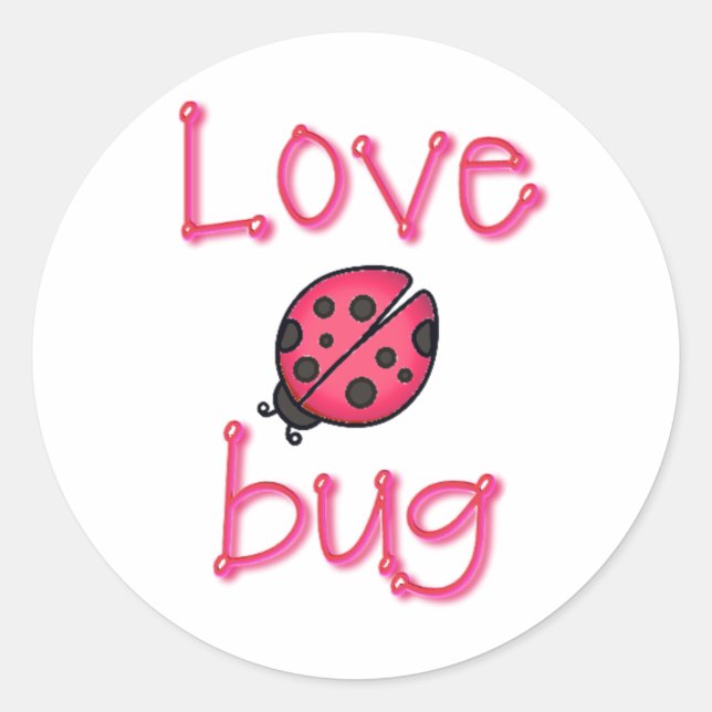 LOVE BUG by SHARON SHARPE Classic Round Sticker (Front)