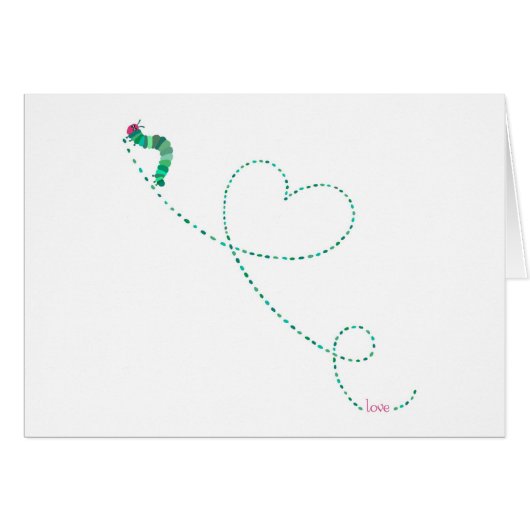 "Love Bug" Caterpillar Cards (Front Horizontal)