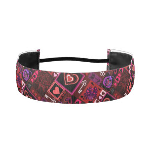 Love Bug & Cute Hearts Pattern Athletic Headband