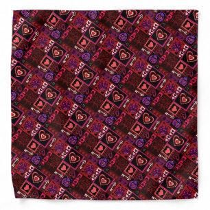 Love Bug & Cute Hearts Pattern Bandana