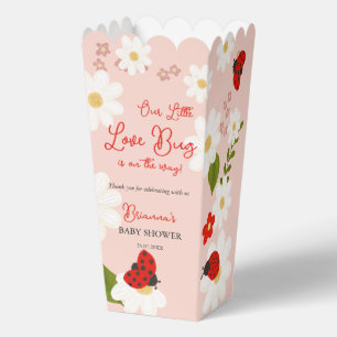 Love bug cute ladybug baby shower personalized favor boxes