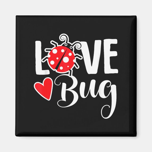 Love Bug Cute Valentine's Day Party Ladybug  Magnet (Front)