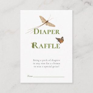 Love Bug Diaper Raffle Baby Shower Insert Card