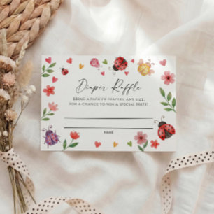 Love Bug Diaper Raffle Ticket Enclosure Card