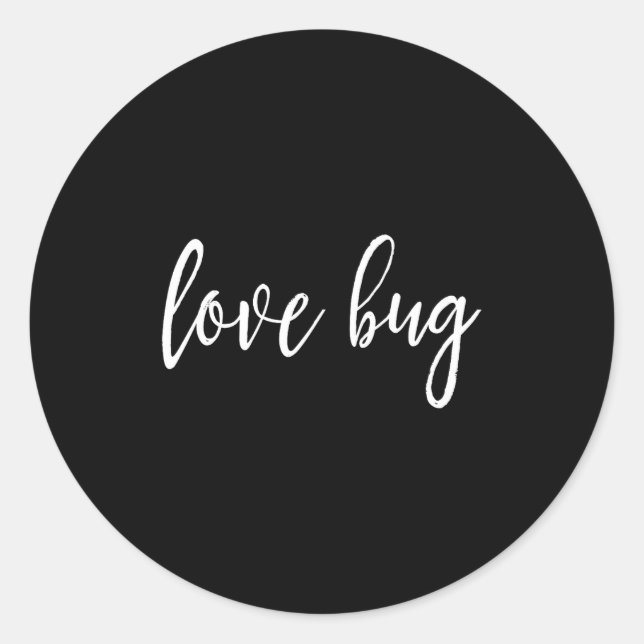 Love Bug For Valentine's Day  Classic Round Sticker (Front)