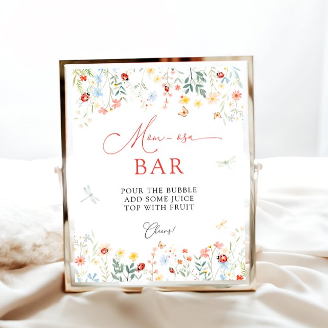 Love Bug Garden Baby Shower Mom-osa Bar Poster (Creator Uploaded)