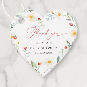 Love bug Garden Baby Shower Thank you Favor Tags