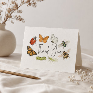 Love Bug Insects Baby Shower Thank You Card