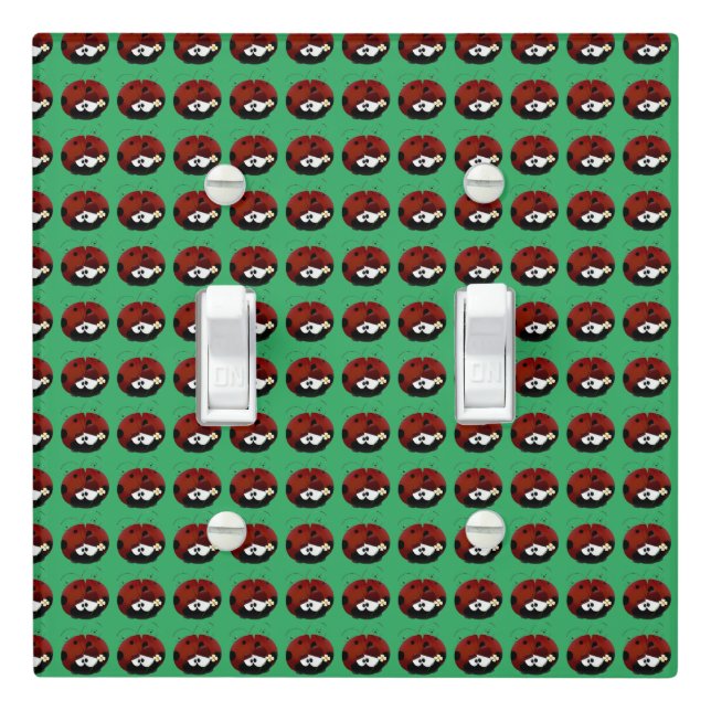 Love Bug Ladybug, Cute Cartoon Valentine’s Day Light Switch Cover (In Situ)
