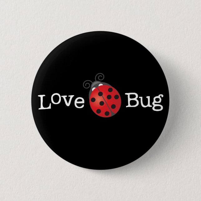 Love Bug - Ladybug Pinback Button (Front)