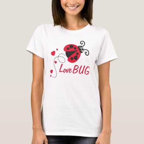 Love bug ladybug red t_shirt
