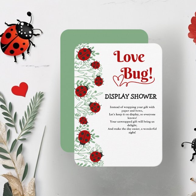 Love Bug Minimalist Baby Shower Enclosure Card (Creator Uploaded)