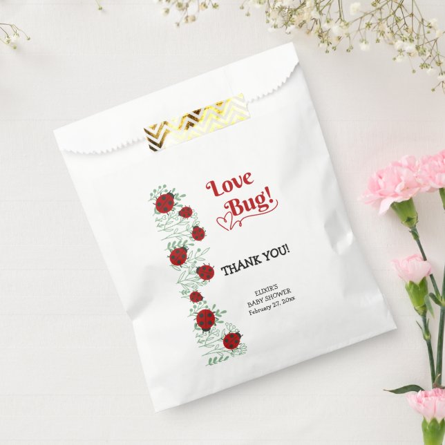 Love Bug Minimalist Baby Shower Favor Bag (Sealed)