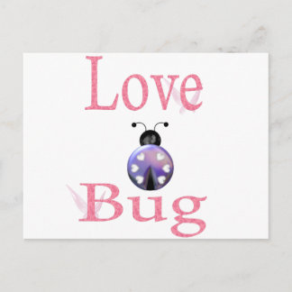 love bug purple postcard