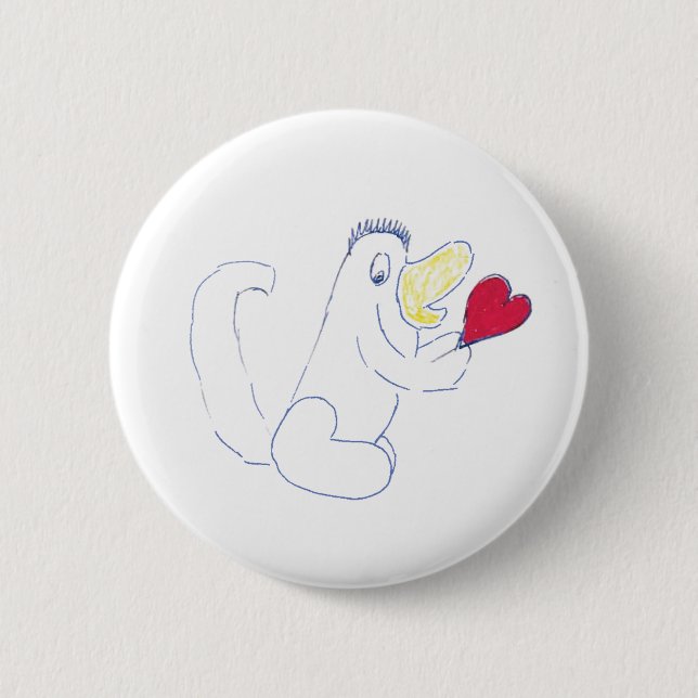 Love Bug Round Badge Button (Front)