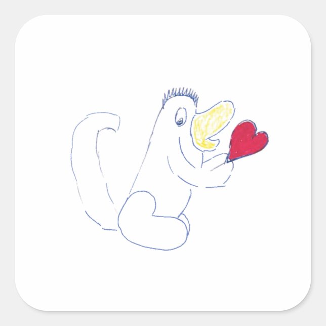 Love Bug Square Stickers (Front)
