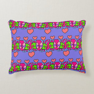 Love Bug Stripe Accent Pillow
