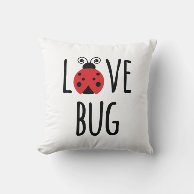 Love Bug Throw Pillow (Front)