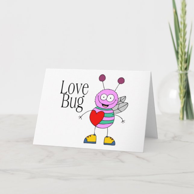 Love Bug Valentine Holiday Card (Front)