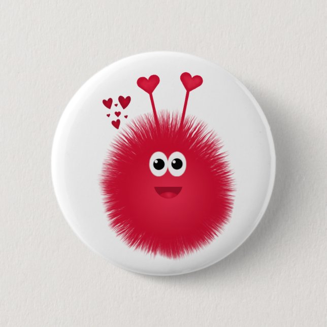 Love Bug Valentine's Day Button (Front)