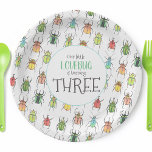 Love Bugs Beetles Kids Birthday  Paper Plates<br><div class="desc">The perfect plates for your Birthday party featuring watercolor beetles decorated with hearts - true lovebugs.  Customize with the name and birthday of your child for an adorable bug themed birthday celebration!</div>