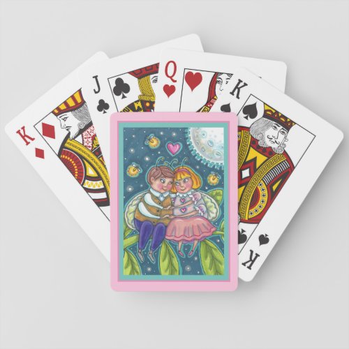 LOVE BUGS FIREFLIES  FULL MOON CUTE VALENTINE POKER CARDS