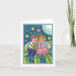 LOVE BUGS, FIREFLIES & FULL MOON SWEETHEARTS Blank Card