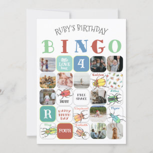 Love Bugs Party Bingo Game Card (version 3)