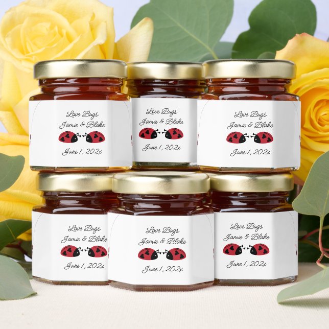Love Bugs, Personalize Honey Jar Favors (Insitu)