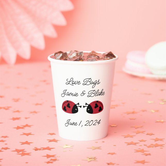 Love Bugs, Personalize Paper Cups (Insitu)