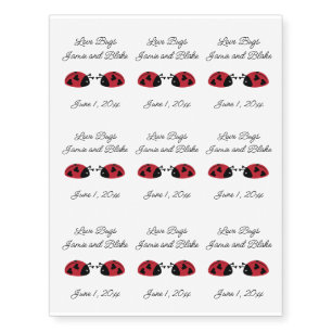 Love Bugs, Personalize Temporary Tattoos