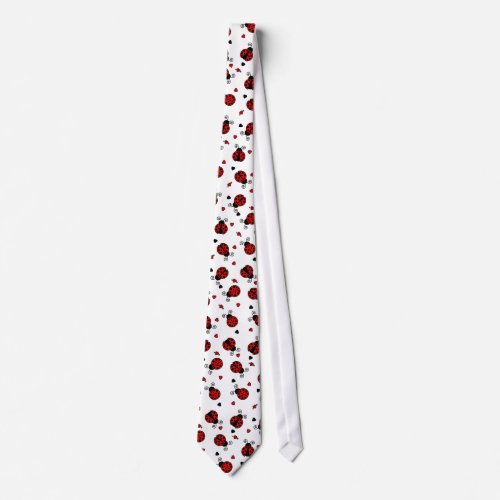 Love Bugs Red Ladybugs Tie