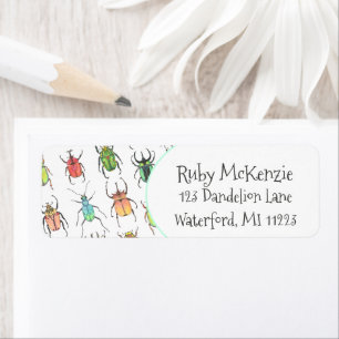 Love Bugs Return Address Label