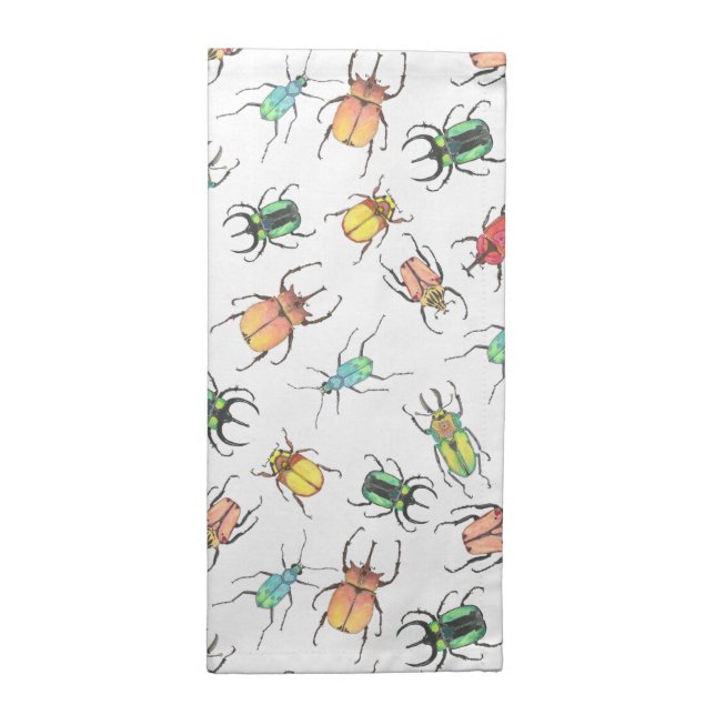 Love Bugs Valentine Beetles Kids Cloth Napkin (Half Fold)