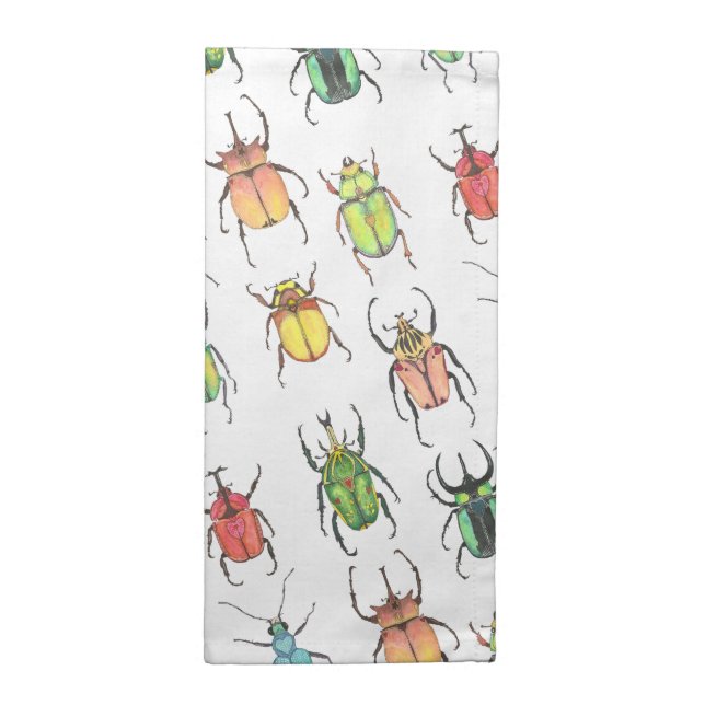 Love Bugs Valentine Beetles Kids Cloth Napkin (Half Fold)