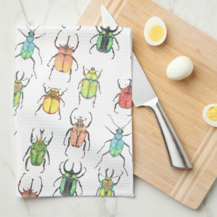 Love Bugs Valentine's Day Kitchen Towel