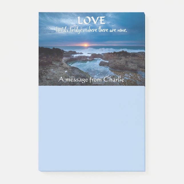 Love Builds Bridges custom notes (Front)