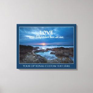 Love Builds Bridges custom text canvas print