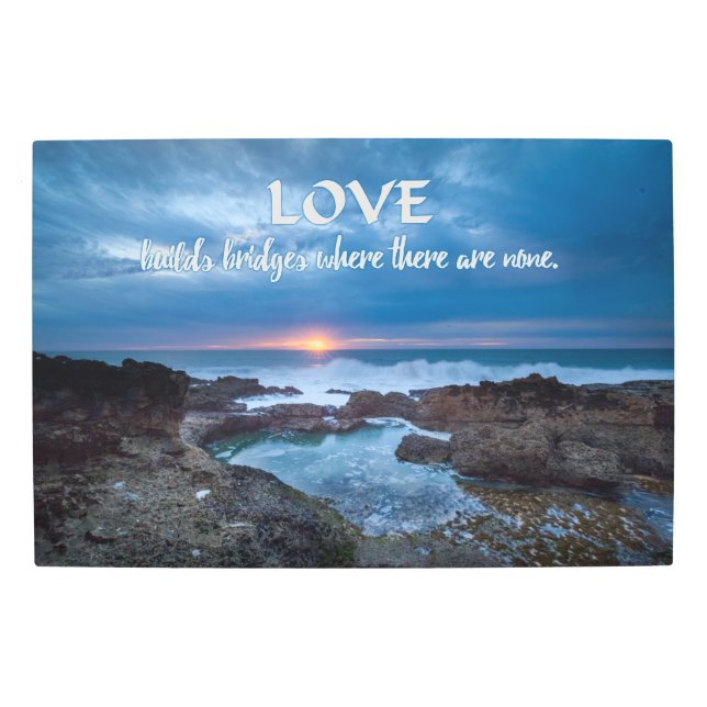 Love Builds Bridges metal wall art (Front)