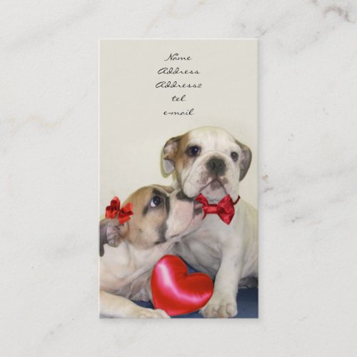 Love Bulldogs business card