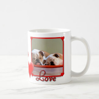 Love Bulldogs large mug