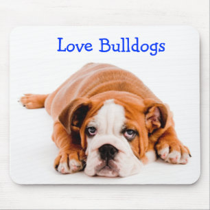 Love Bulldogs Puppy Mousepad